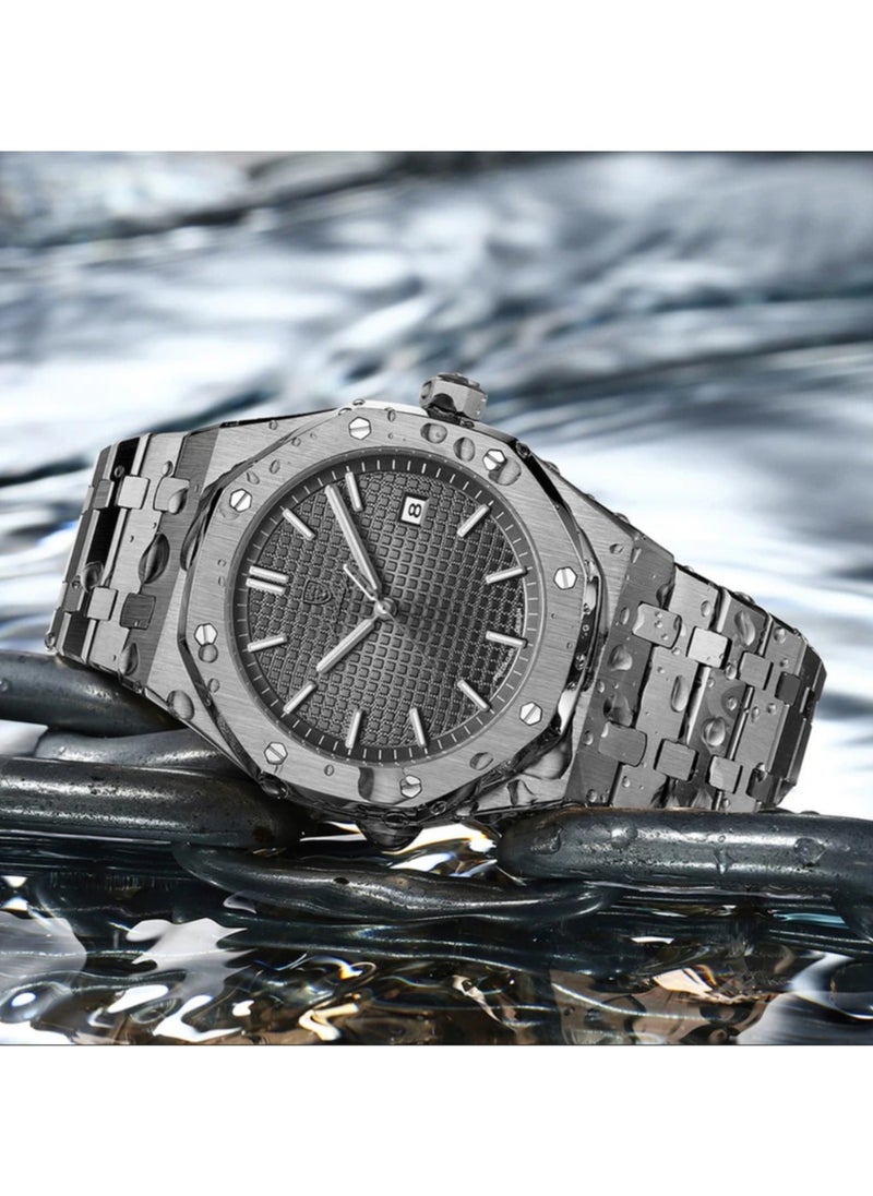 POEDAGAR Waterproof Luminous Men's Watch Quartz，Men's Wrist Watches