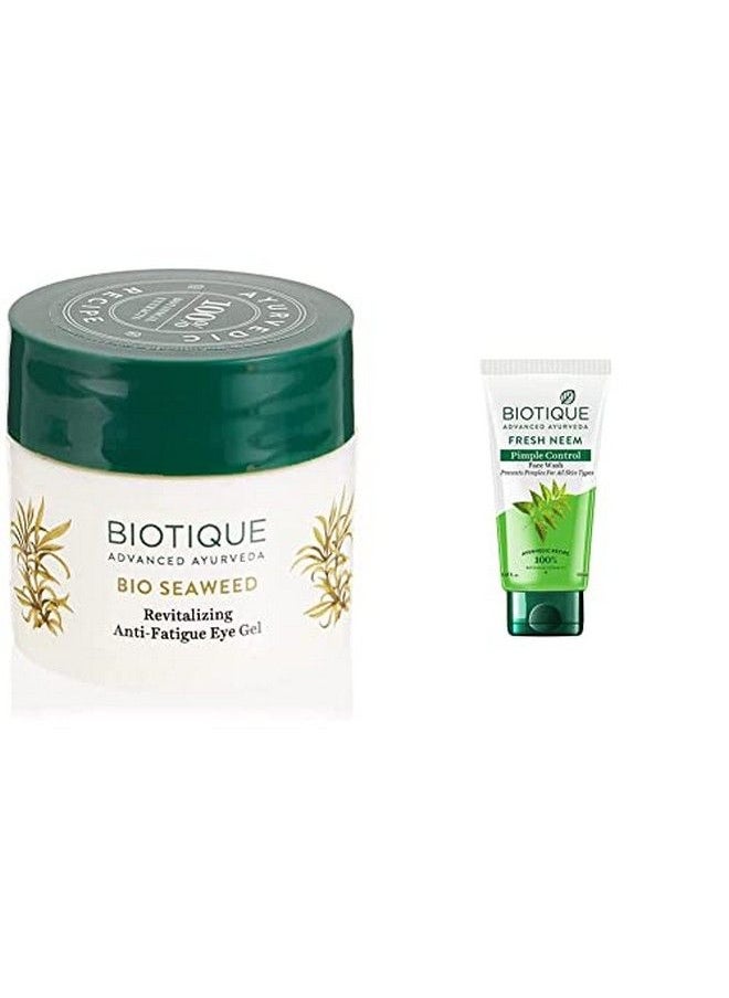 Bio Seaweed Revitalizing Anti Fatigue Eye Gel 15G & Bio Neem Purifying Face Wash For All Skin Types 150Ml