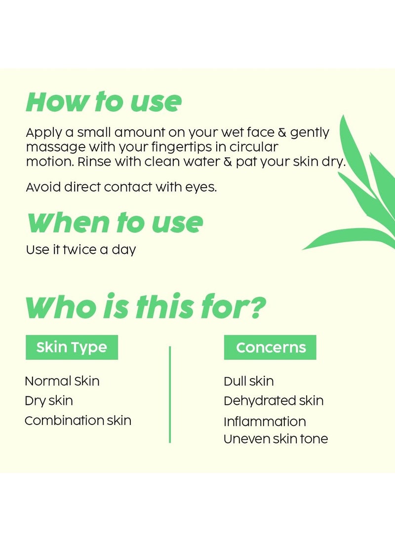 Vitamin C Juicy Face Wash (100 ml) Cleanser For Skin Brightening, With Pro Vitamin B5 For Moisturization & Alpha Lipoic Acid For Glowing Skin