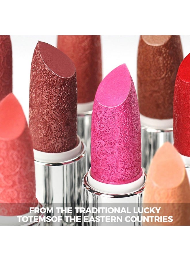 2Pcs Glitter Lipstick High Impact Lipcolor,Red And Pink Lipstick Moisturizing Creamy Formula,Metallic Lipstick For Women For Vegan & Cruelty-Free,Full-Coverage Lip Color