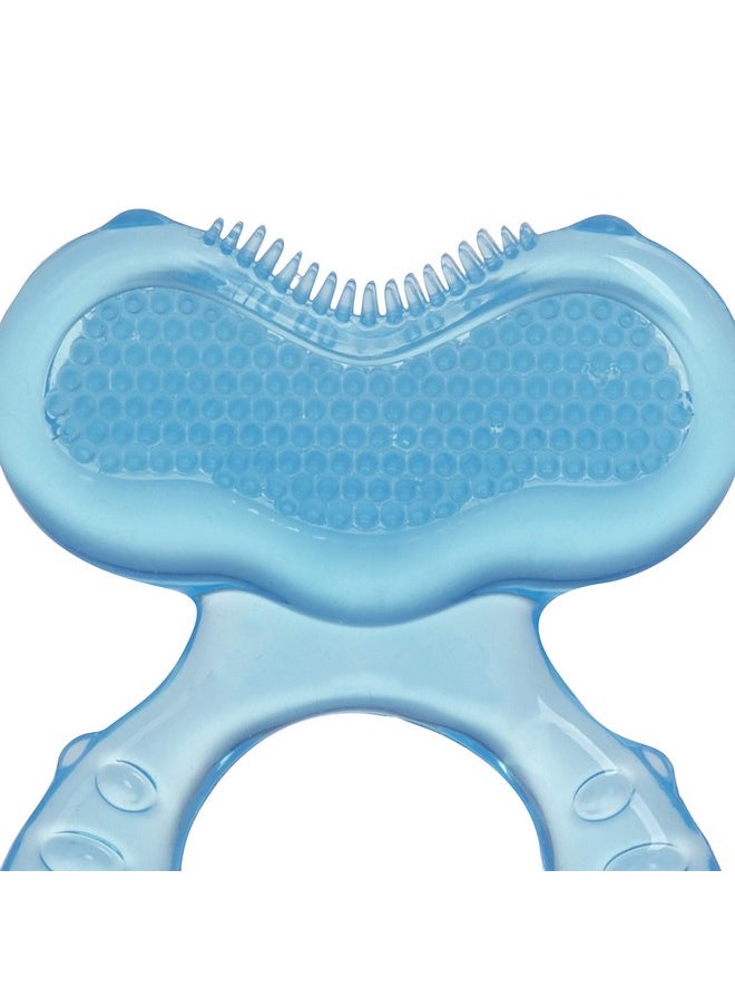 Silicone Teethe-Eez Teether With Bristles, Includes Hygienic Case, Blue