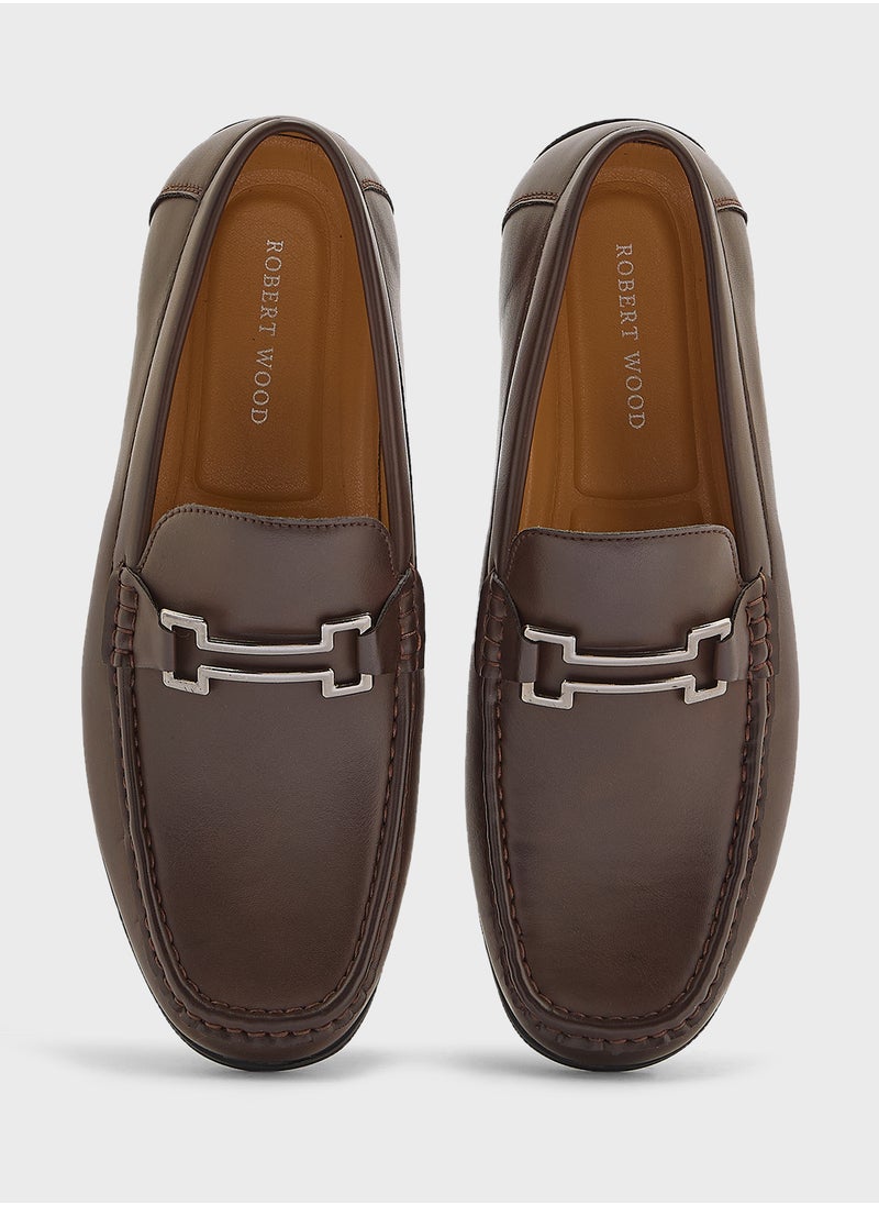 Trim Detail Formal Loafers