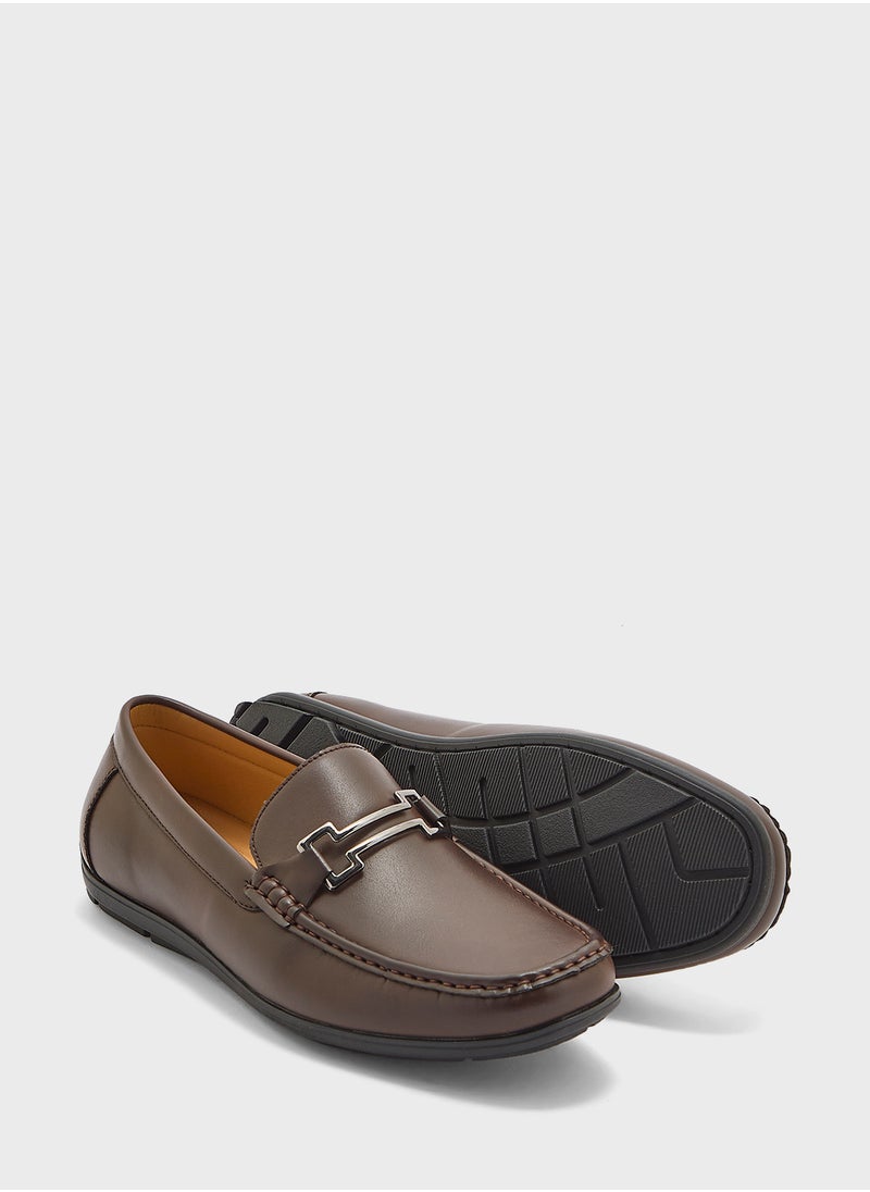 Trim Detail Formal Loafers