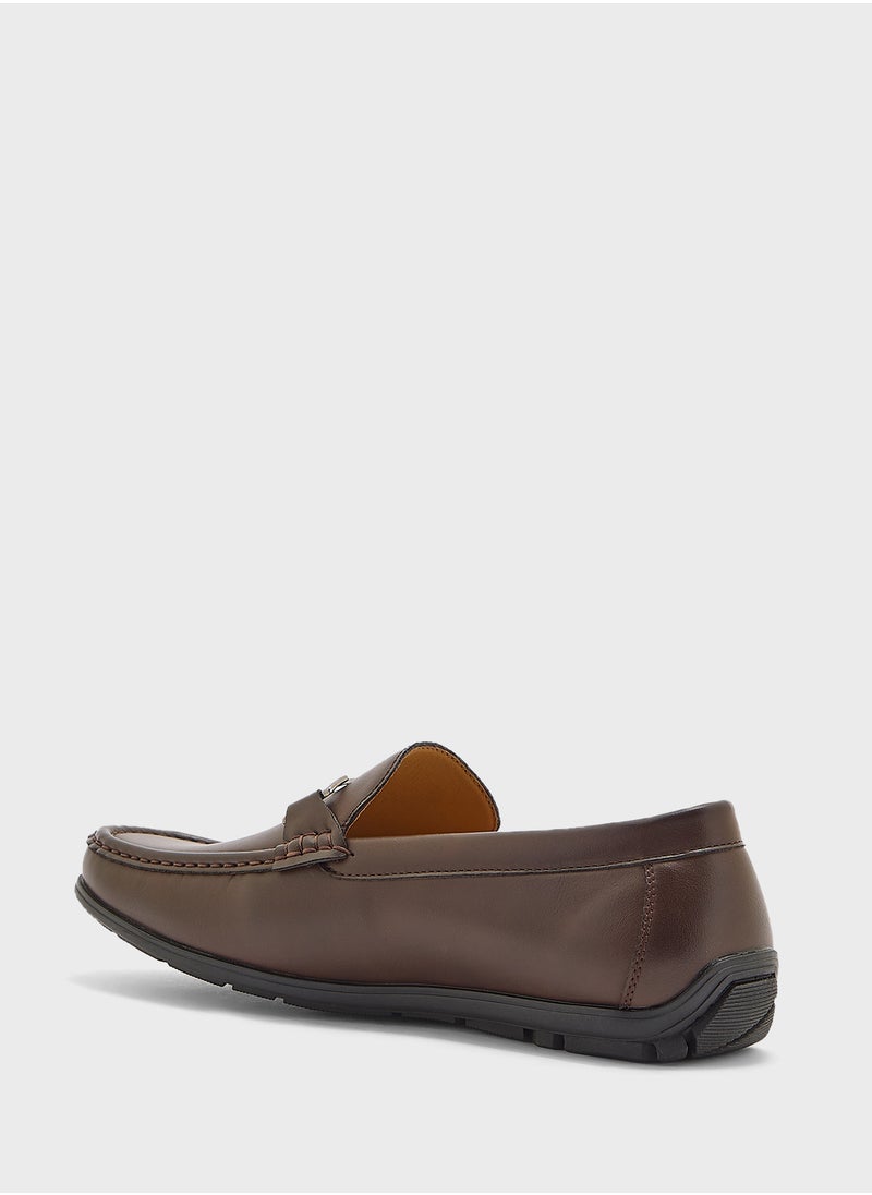 Trim Detail Formal Loafers