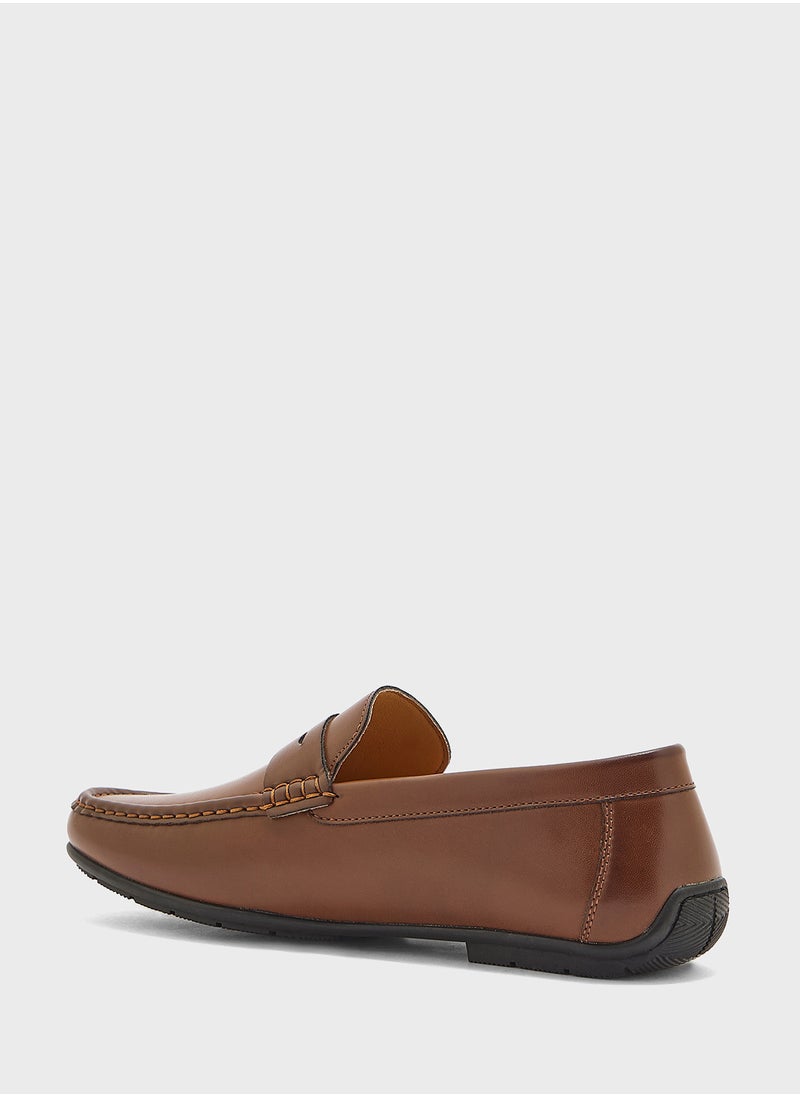 Saddle Detail Formal Loafers