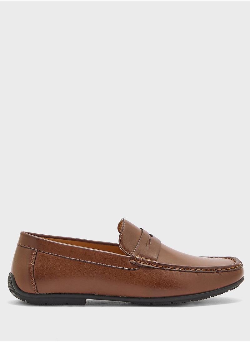 Saddle Detail Formal Loafers