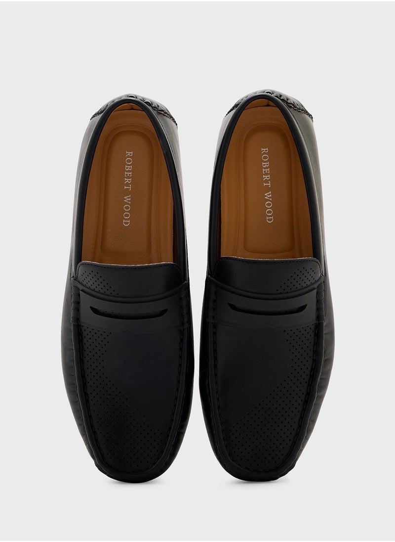 Perforated Casual Loafers