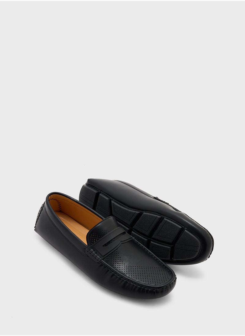 Perforated Casual Loafers