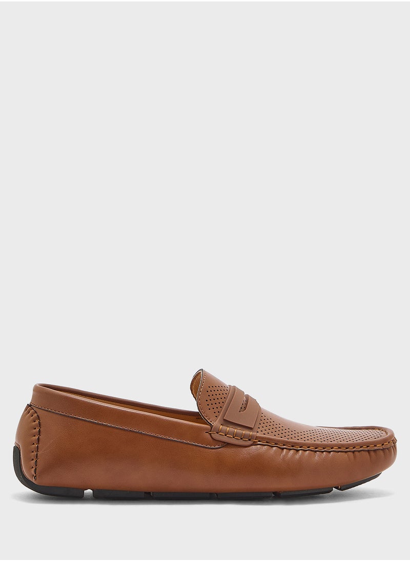 Perforated Casual Loafers