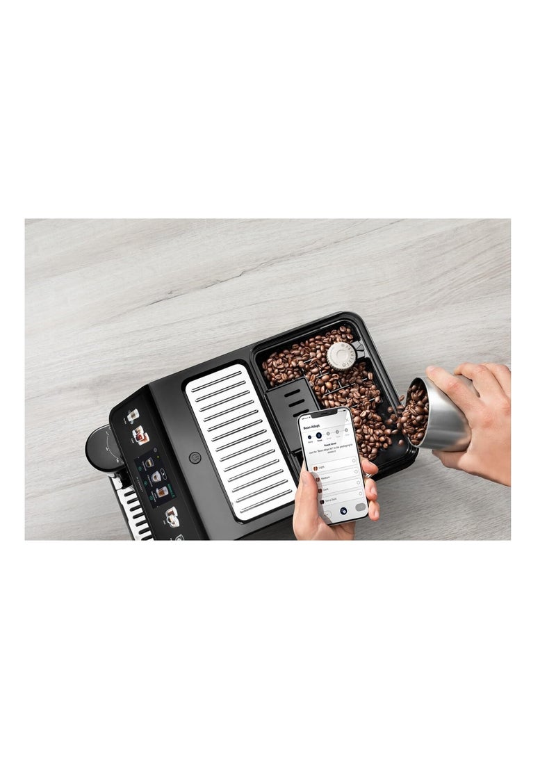 Delonje Aleta Cold Pro Automatic Coffee Machine With Crema Hot Cool Latte Technology Intuitive Color Screen Cool Extraction Technology TFT Screen 3.5 inch wifi silver 1.8 L 1450 W ECAM450.65.S silver