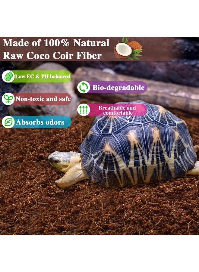 2Pcs Compressed Coconut Fiber Substrate, 100% Organic Coco Coir Fiber Brick Substrate Fluffy Bearded Dragon Tortoise Snake Terrarium Substrate Loose Natural Husk Terrarium Bedding For Reptiles