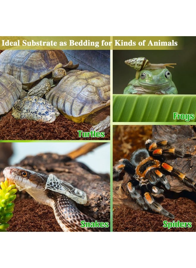 2Pcs Compressed Coconut Fiber Substrate, 100% Organic Coco Coir Fiber Brick Substrate Fluffy Bearded Dragon Tortoise Snake Terrarium Substrate Loose Natural Husk Terrarium Bedding For Reptiles