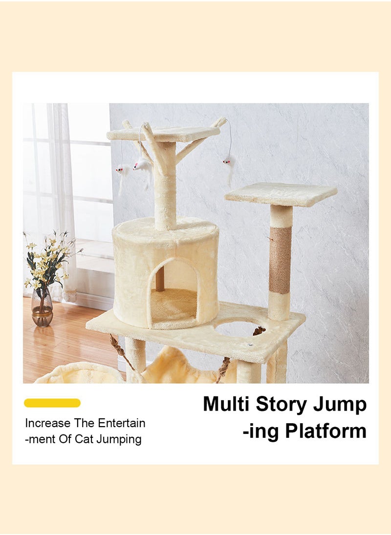 Cat Tree Cat Climbing Frame Cat House Activity Center Condo Cat Scratch Elevated