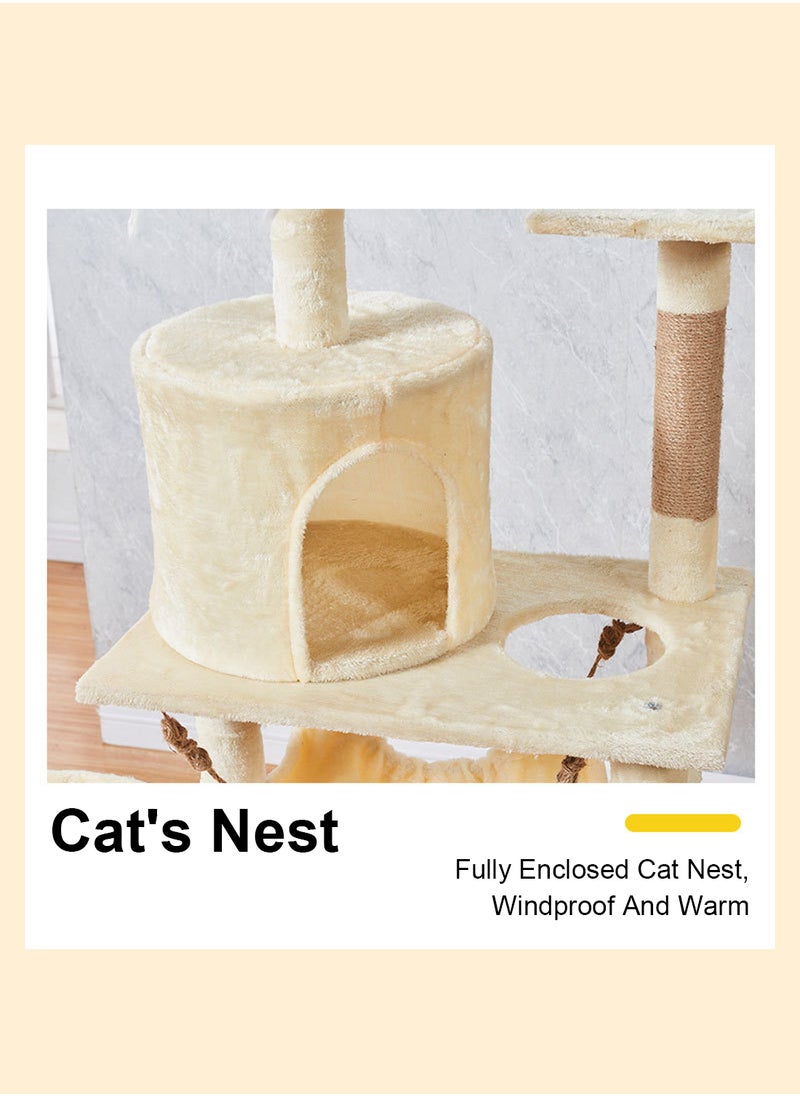 Cat Tree Cat Climbing Frame Cat House Activity Center Condo Cat Scratch Elevated