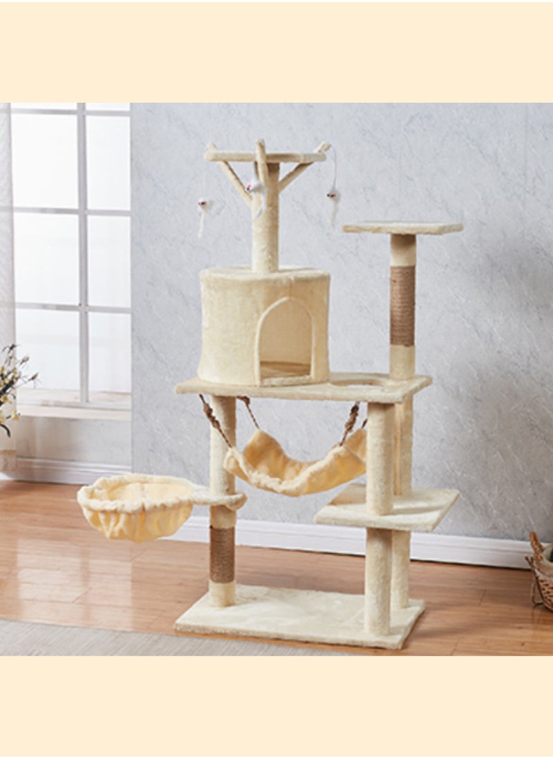 Cat Tree Cat Climbing Frame Cat House Activity Center Condo Cat Scratch Elevated