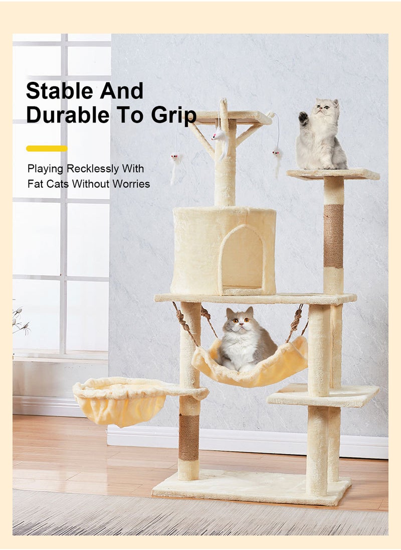 Cat Tree Cat Climbing Frame Cat House Activity Center Condo Cat Scratch Elevated