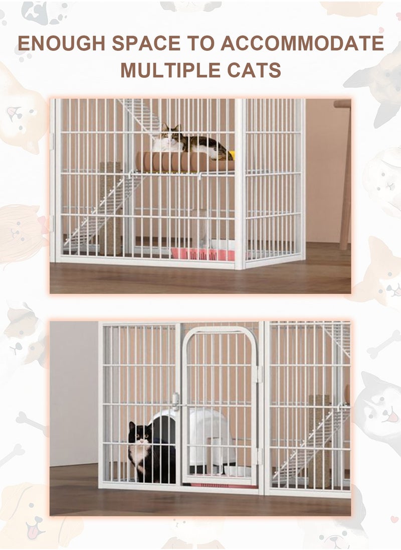Cat Cage Extra Large Free Space Cat Cage Villa Triple Household Cat House Cat Cabinet Cat Nest Cat Climbing Shelf