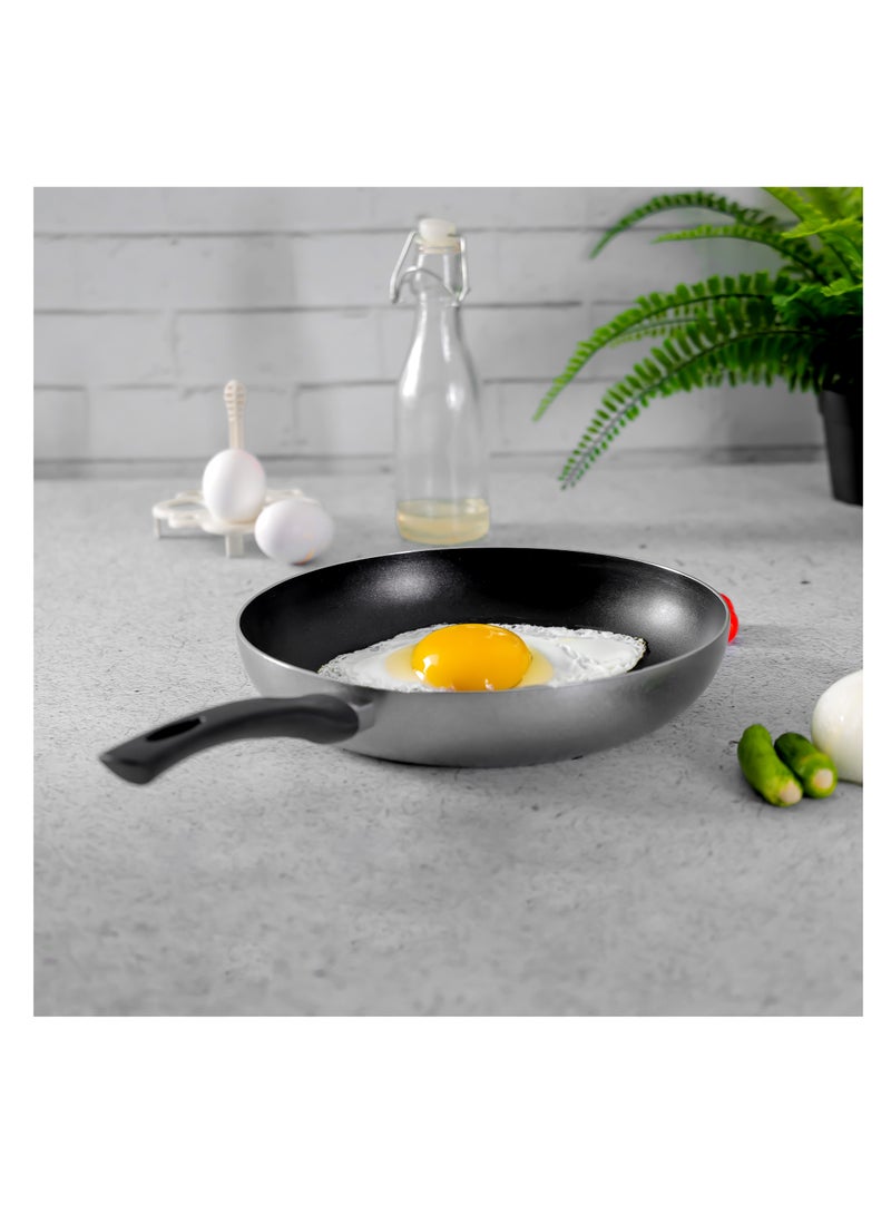 Royalford 30 CM Nonstick Frypan- RF12103| Strong Press Aluminum Body With Non-Stick Coating And Heat Resistant Bakelite Handle Black