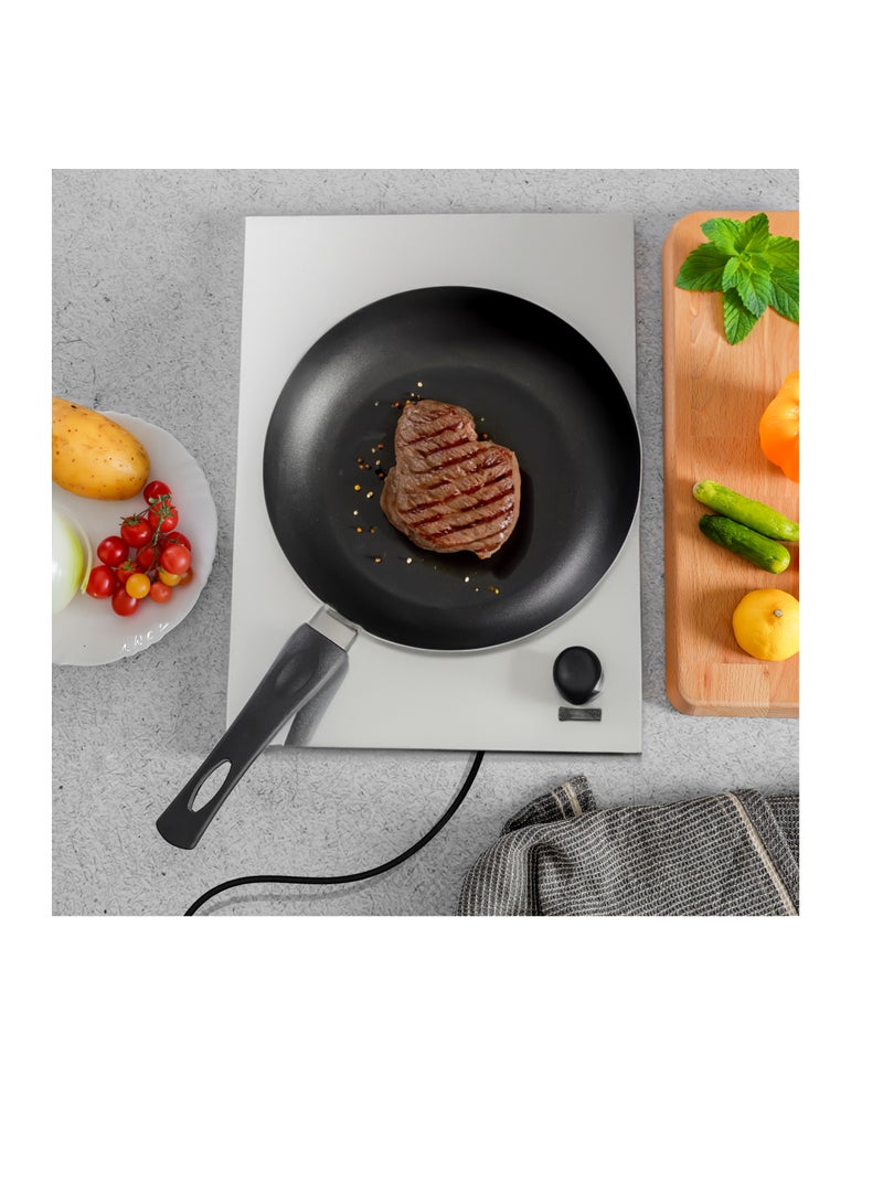 Royalford 30 CM Nonstick Frypan- RF12103| Strong Press Aluminum Body With Non-Stick Coating And Heat Resistant Bakelite Handle Black