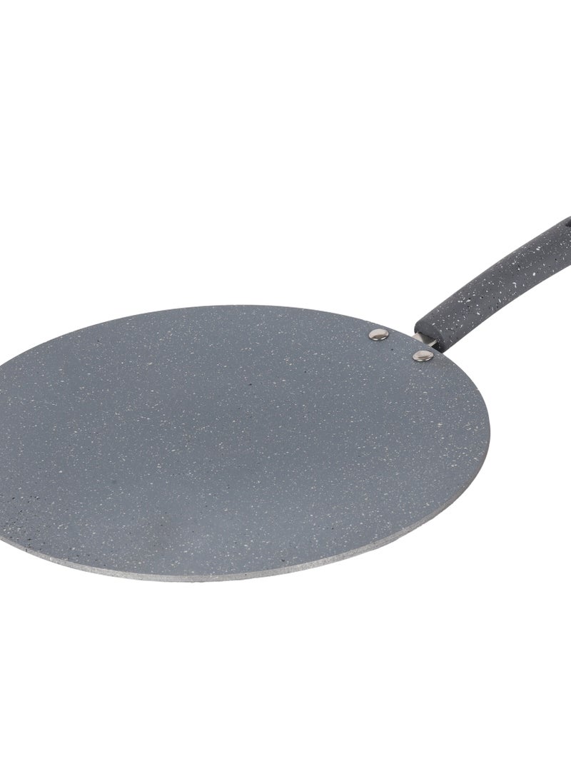 Royalford 28 cm Roti Tawa- RF12566/ Aluminium with Marble Non-Stick Coating, for Chapatti, Dosa, Tortilla, Crepe, Pancake, etc./ Heat Resistant Bakelite Handle, Multi-Purpose Flat Skillet Pan