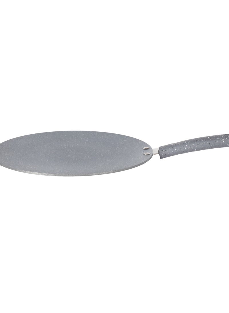 Royalford 28 cm Roti Tawa- RF12566/ Aluminium with Marble Non-Stick Coating, for Chapatti, Dosa, Tortilla, Crepe, Pancake, etc./ Heat Resistant Bakelite Handle, Multi-Purpose Flat Skillet Pan