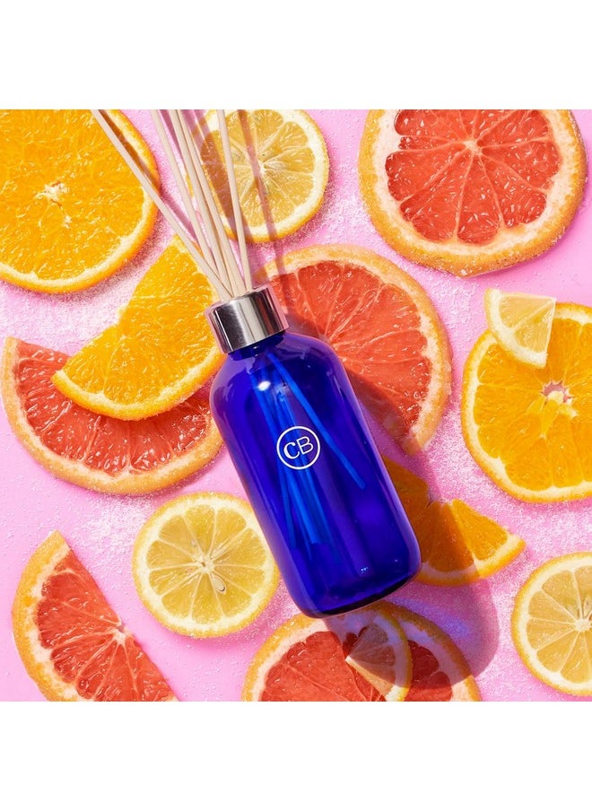 Reed Oil Diffuser - Volcano - Comes With Diffuser Sticks, Oil, And Glass Bottle - Aromatherapy Diffuser - 8 Fl Oz - Navy Blue