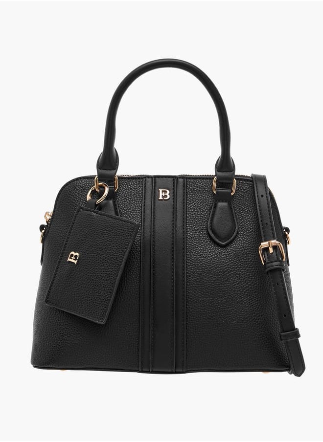 Women Textured Tote Bag with Detachable Strap and Coin Purse