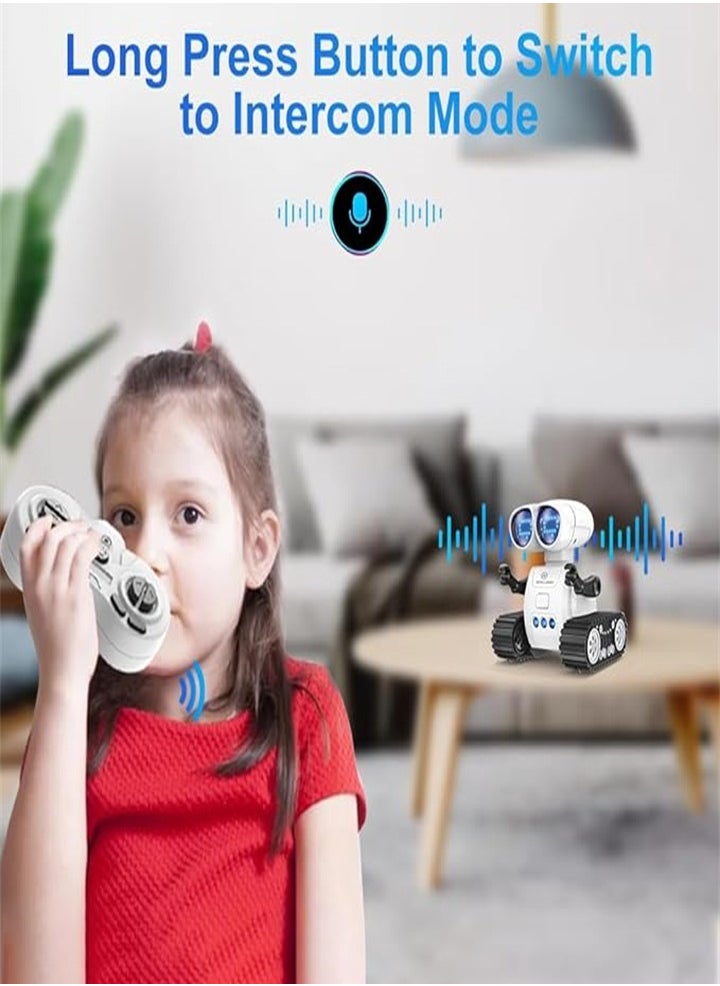 Kids Remote Control Robot Toy - Rechargeable WT Remote Control Toy for Boys Girls - with Gesture Sensing Dance Movement Music LED Eyes - Birthday Gift