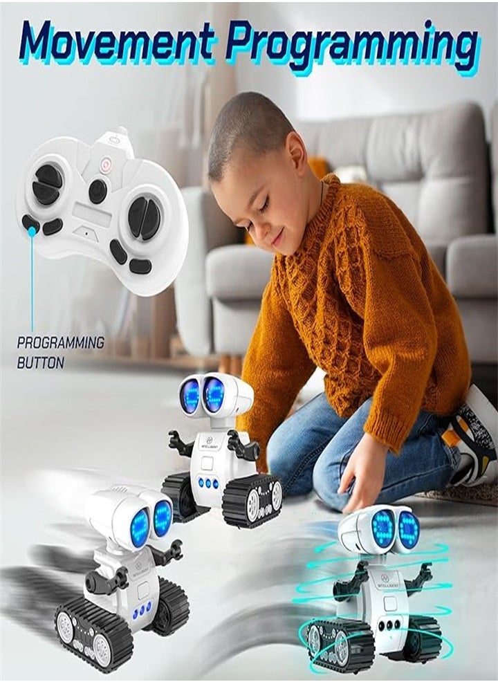 Robot Toys for Boys and Girls, Rechargeable Remote Control Emo Robot Toy with Music and 16 LED Eye Patterns, Kids Toys for Boys and Girls Ages 3-8, Gift for Girls Ages 3 4 5 6