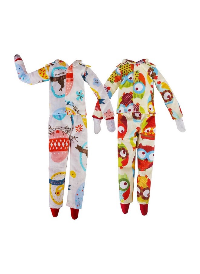 Elf Doll Sleepwear Sets 2Pcs Pajamas (White+Yellow)
