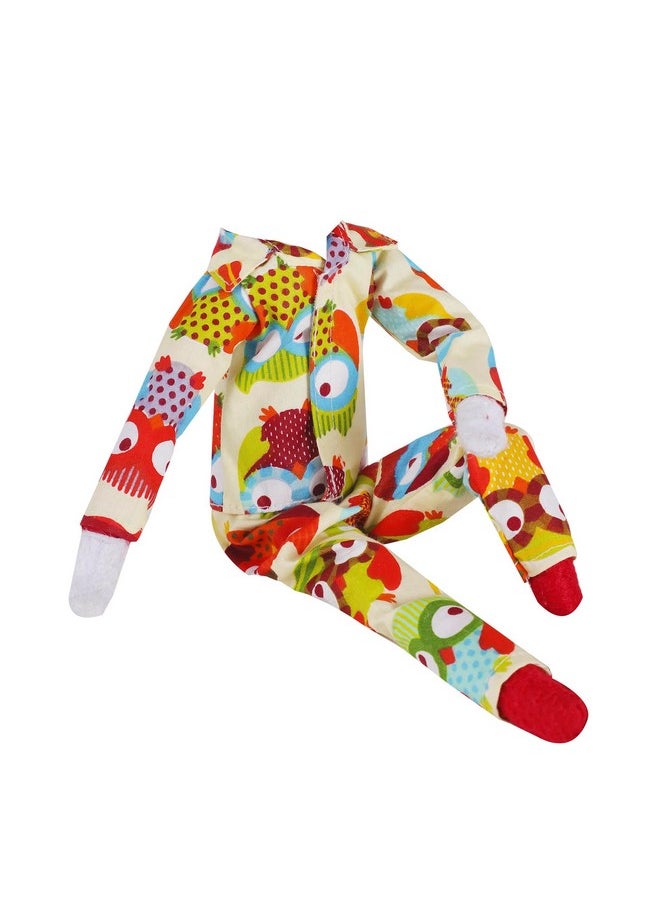 Elf Doll Sleepwear Sets 2Pcs Pajamas (White+Yellow)