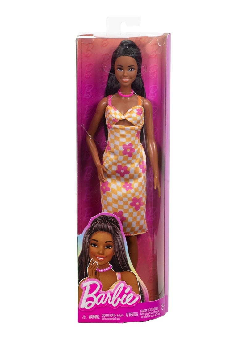 Barbie Fashionista Doll - Pink And Orange Dress