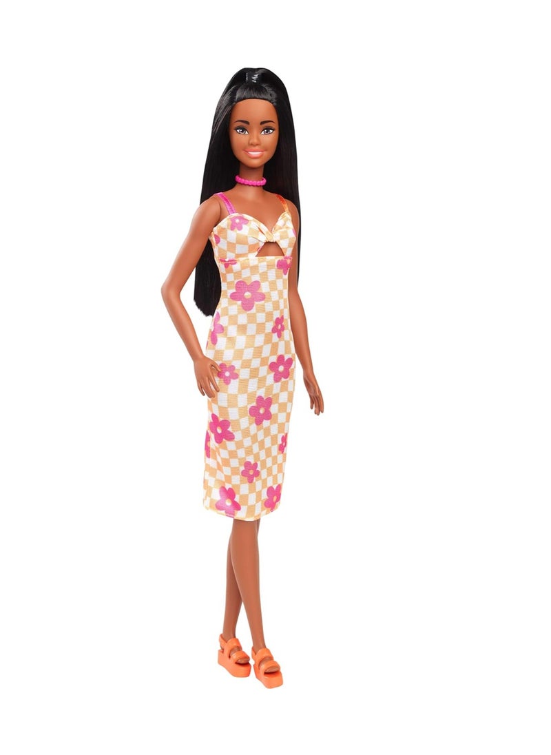 Barbie Fashionista Doll - Pink And Orange Dress