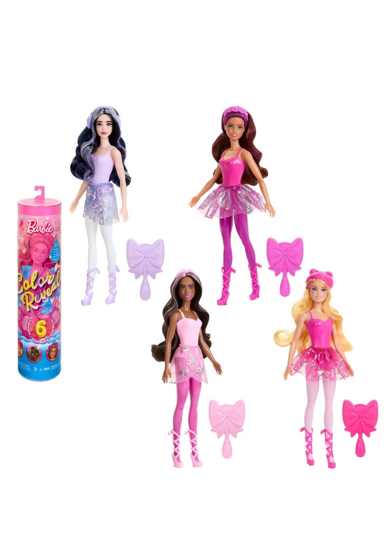 Barbie Color Reveal Doll And Accessories, Ballerina Series - 1 Piece Only, Assorted/Style May Vary