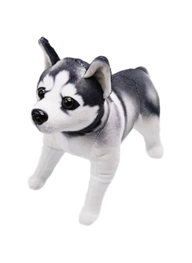 Lifelike Husky Dog Stuffed Animal Simulated Plush Puppy Toy Doll Super Realistic Grey Dogs Act Like Real  Gifts for Kids Birthday Party Dog Collection 12 Inches (Husky)