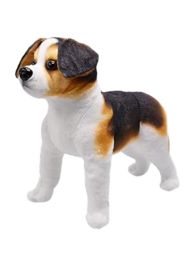 Lifelike Beagle Dog Stuffed Animal Simulated Plush Puppy Toy Doll Super Realistic Brown Dogs Act Like Real  Gifts for Kids Birthday Party Dog Collection 12 Inches (Beagle)