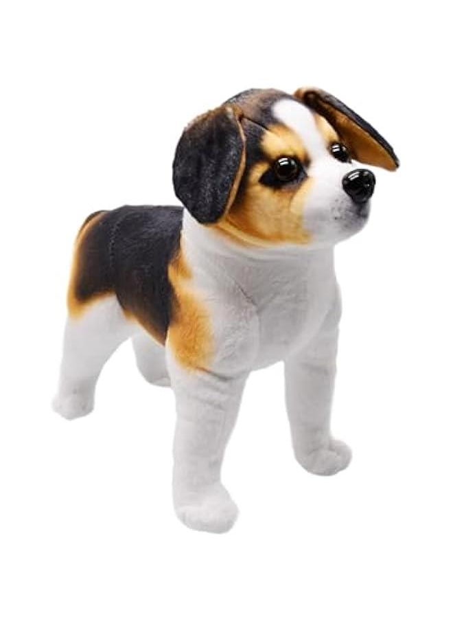 Lifelike Beagle Dog Stuffed Animal Simulated Plush Puppy Toy Doll Super Realistic Brown Dogs Act Like Real  Gifts for Kids Birthday Party Dog Collection 12 Inches (Beagle)