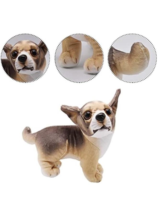 Lifelike Chihuahua Stuffed Animal Animated Plush Puppy Toy Doll Super Realistic Dogs Act Like Real  Gifts for Kids Birthday Party Dog Collection 9 Inches (Chihuahua)