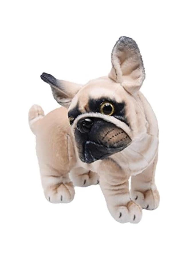 Lifelike French Bulldog Stuffed Animal Animated Plush Puppy Toy Doll Super Realistic Dogs Act Like Real  Gifts for Kids Birthday Party Dog Collection 9 Inches (Bulldog)