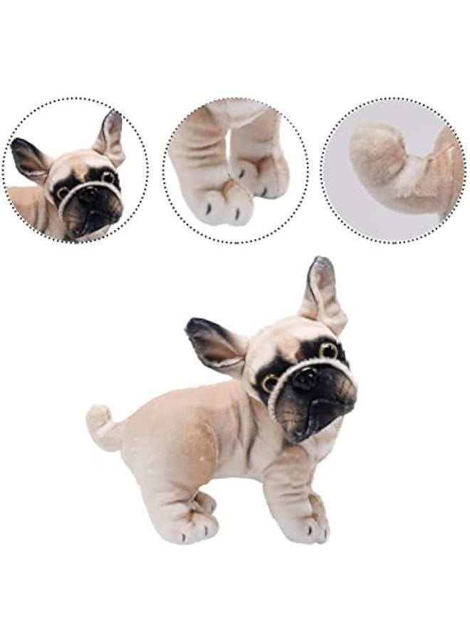 Lifelike French Bulldog Stuffed Animal Animated Plush Puppy Toy Doll Super Realistic Dogs Act Like Real  Gifts for Kids Birthday Party Dog Collection 9 Inches (Bulldog)