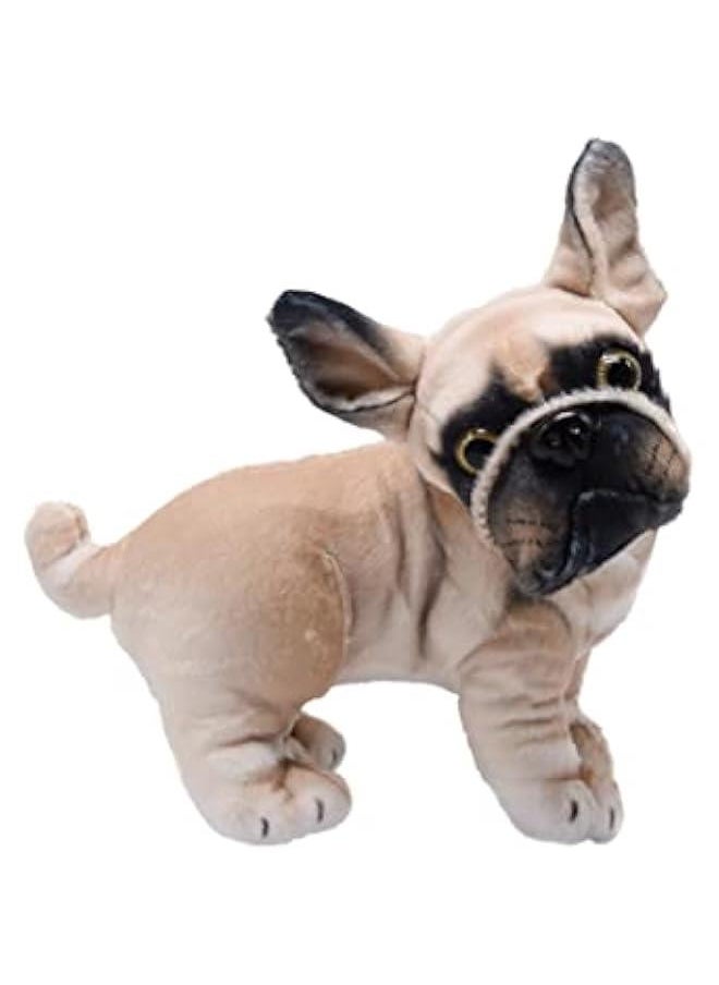 Lifelike French Bulldog Stuffed Animal Animated Plush Puppy Toy Doll Super Realistic Dogs Act Like Real  Gifts for Kids Birthday Party Dog Collection 9 Inches (Bulldog)