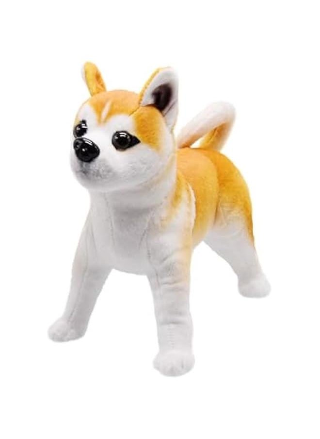 Lifelike Akita Dog Stuffed Animal Simulated Plush Puppy Toy Doll Super Realistic Shiba Inu Dogs Act Like Real  Gifts for Kids Birthday Party Dog Collection 12 Inches (Akita)