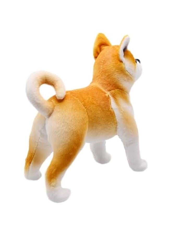 Lifelike Akita Dog Stuffed Animal Simulated Plush Puppy Toy Doll Super Realistic Shiba Inu Dogs Act Like Real  Gifts for Kids Birthday Party Dog Collection 12 Inches (Akita)