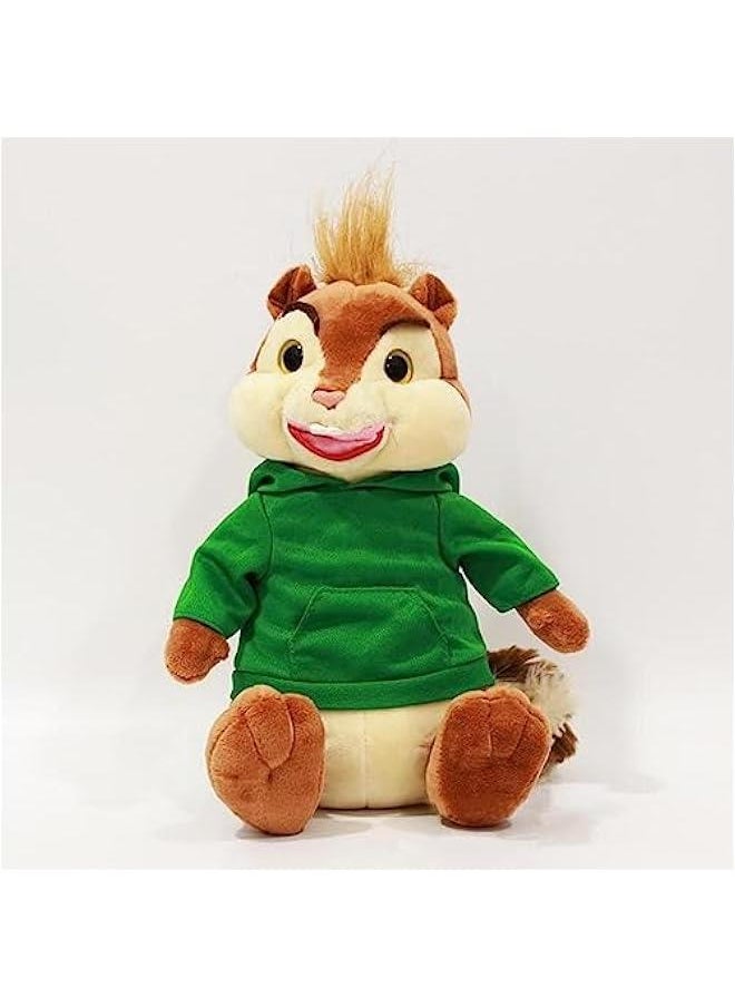 Movie Toys Alvin and The Chipmunks Plush Dolls Cute Chipmunks Stuffed Toys Kids Gift,Alvin, Theodore&Simon Toys (Green)