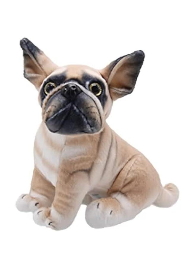 Lifelike French Bulldog Stuffed Animal Animated Plush Puppy Toy Doll Super Realistic Dogs Act Like Real  Gifts for Kids Birthday Party Dog Collection 9 Inches (Sitting Bulldog)