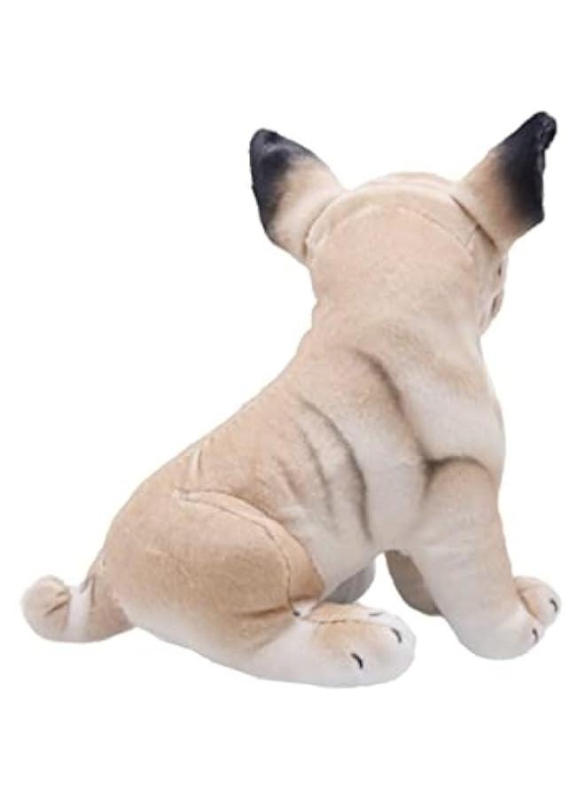 Lifelike French Bulldog Stuffed Animal Animated Plush Puppy Toy Doll Super Realistic Dogs Act Like Real  Gifts for Kids Birthday Party Dog Collection 9 Inches (Sitting Bulldog)