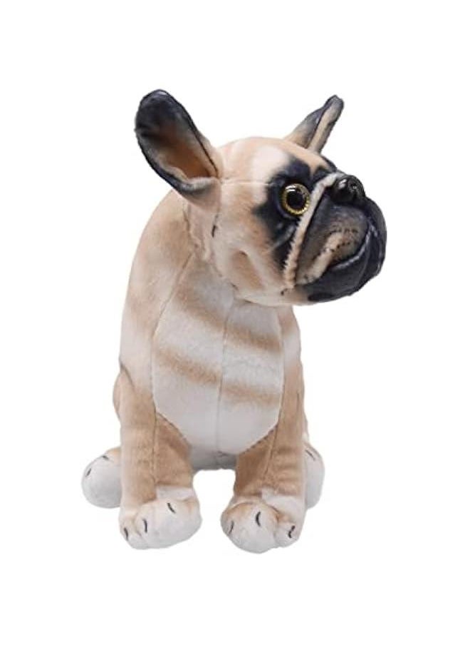 Lifelike French Bulldog Stuffed Animal Animated Plush Puppy Toy Doll Super Realistic Dogs Act Like Real  Gifts for Kids Birthday Party Dog Collection 9 Inches (Sitting Bulldog)