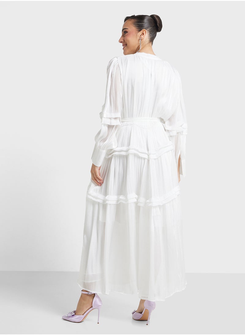 Tiered Chiffon Dress