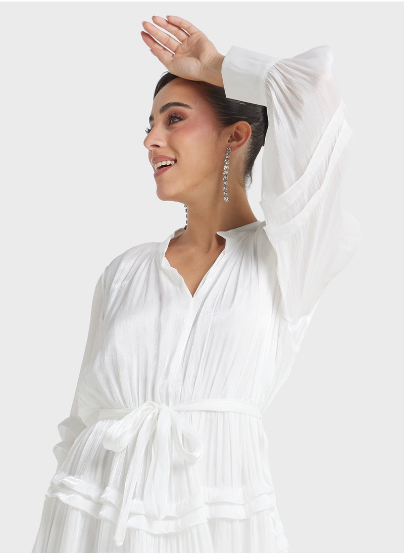 Tiered Chiffon Dress