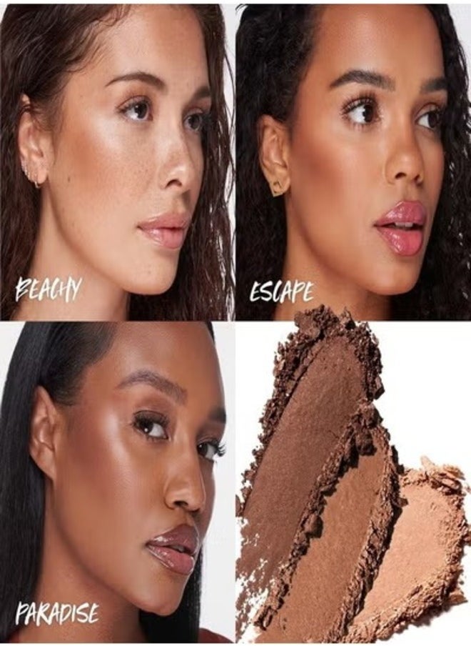 Kosas The Sun Show Glowy Warmth Talc-Free Baked Bronzer, Paradise - Medium Deep Bronze 6g - Radiant, Natural Glow